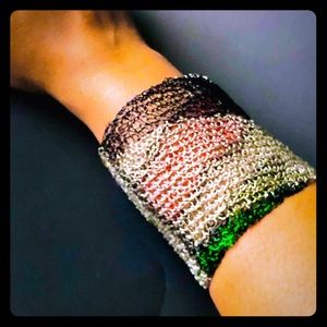 Handmade lightweight Silver metal Cleopatra Cuff